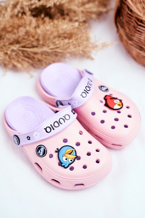 Vaikiški batai Foam Slides Pink Birds AngryBirds 