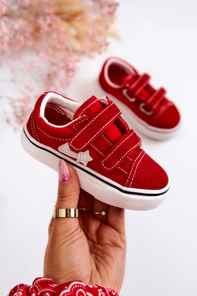 Adidași clasici pentru copii cu Velcro Red Phiris