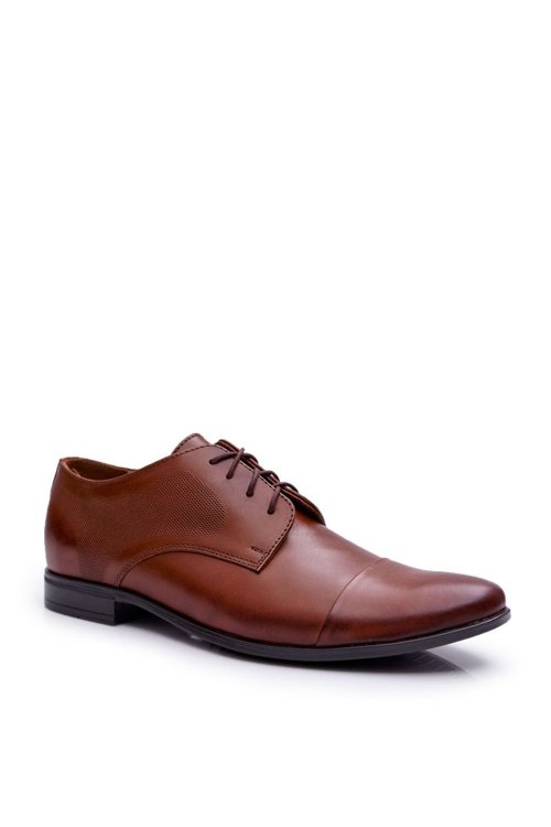 Pantofi eleganți bărbați din piele maro dawidos maro maroniu